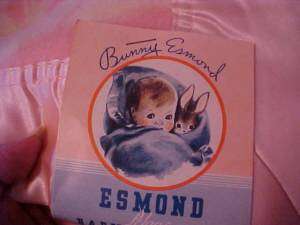 Vintage Bunny Esmond Bunny Rabbit Blanket Never Used  