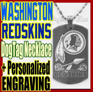 Washington Redskins NFL Custom Design Dog Tag Necklace  
