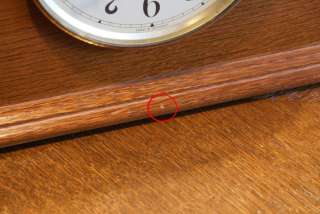   Mantle Clock Westminster Chime Oak Wood Wooden German Germany  