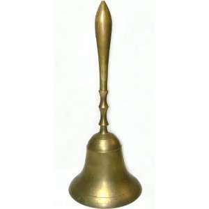  Vintage Solid Brass Hand Bell   12.25 Tall Everything 