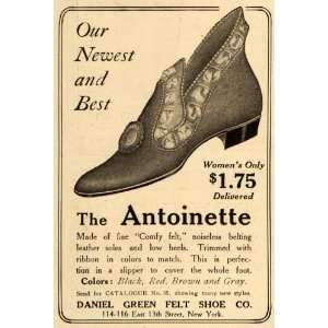   Felt Women Shoe Antoinette Wear   Original Print Ad