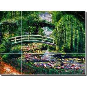   Tile Mural Backsplash 24 x 18   Homage to Monet by Fernando Agudelo