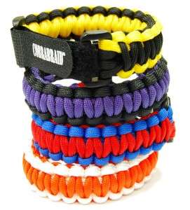 550 Paracord Custom Color Lg. Adj. Bracelet, Made in the USA by 