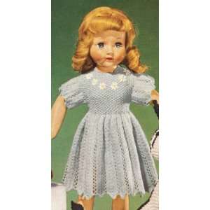  Vintage Knitting PATTERN to make   Knitted 18 Doll Fancy Dress 