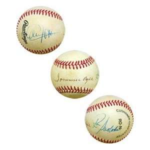  Tommie Agee, Rod Gasper & Cleon Jones Autographed Baseball 