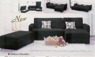 New 2pc Microfiber Sectional Futon Sofa Bed Set, #A5770  