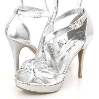 Anne Michelle Obscene78 Heels Silver Shoes