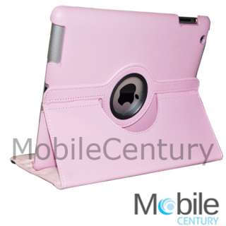iPad 3 Smart Rotating 360 Degree Leather Case Cover