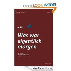   war eigentlich morgen (German Edition) Ahne  Kindle Store