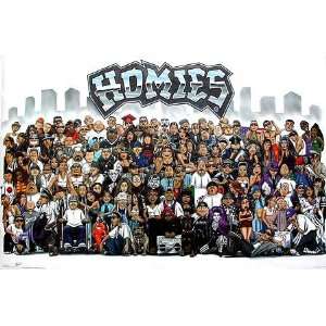  HOMIES FAMILY POSTER 22 X 34 CARTOON GANGSTA THUG