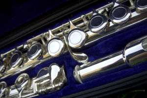 NEW SILVER BAND C FLUTE W/CASE.5 YEARS WARRANTY.  