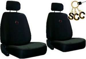 BLACK Car Truck SUV Synthetic Leather SEAT COVERS 6 piece interior set 