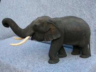   circus Elephant carving display Teak WOOD I love elephants Thai  
