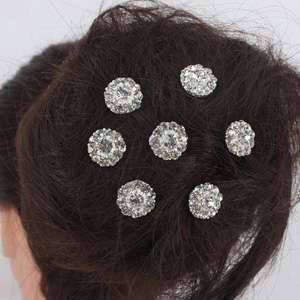   Crystal Rhinestone Flower Hair Pin Clips Wedding Bridal Party 649