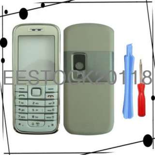 White Nokia 6233 N6233 Fascia Housing Case Faceplate Back Cover Keypad 