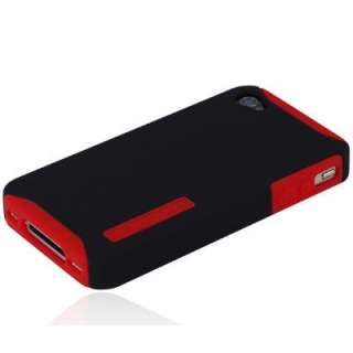 NEW INCIPIO SILICRYLIC IPHONE 4S / 4 BLACK AND RED CASE COVER  