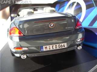 MAISTO 118 SE BMW 645CI CABRIO METALLIC GREY DIECAST MODEL CAR NEW 