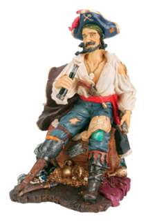 Captain Isaac Blackbeard Pirate Figurine Statue Figure  