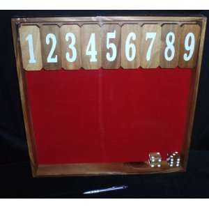    Shut Box Monster 19in x 19in   A classic wooden game Toys & Games
