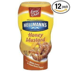 Hellmanns Honey Mustard, 9.5 Ounce squeeze bottle (Pack of 12)