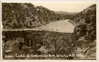 1920s Craterville Park Wichita Mts KS Photo Postcard  