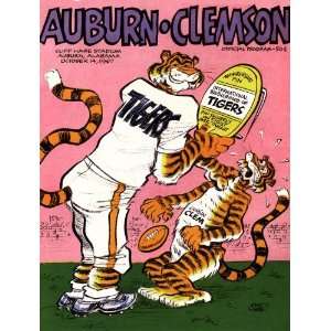  1967 Auburn Tigers vs. Clemson Tigers 22 x 30 Canvas 