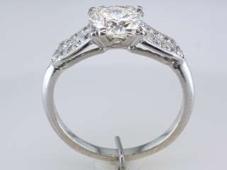 Vintage Antique 1.65ct Diamond 14K White Gold Art Deco Engagement 