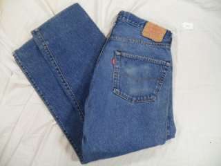 Vtg 70s Levi 501 Redline Denim Jeans 34x30 Great Shape Work Button Fly 