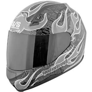   SS700 Trail By Fire Silver Helmet   Color  Silver   Size  Large