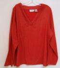 size 2X Studio Works TOP red knit gold metallic  