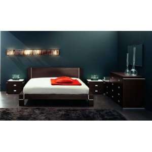  Vig Furniture Zen20 4 Piece Bedroom Set Queen Bed, 2 Night 