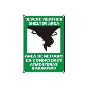    Sign,14x10,severe Weather Shelter Area   ACCUFORM 