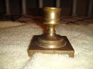 Brass Candlestick Holder Stamped Made In England LOOK  