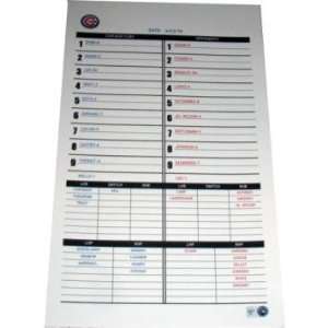  Cubs at Mariners 6 23 2010 Replica Lineup Card MLB Auth 