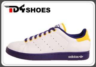 Adidas Stan Smith 2 Lakers White Purple Yellow 2011 Mens Casual Shoes 