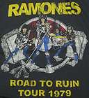 Retro Vintage Ramones Rock ROAD TOUR T Shirt S,M,L,XL