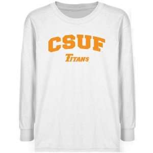  Cal State Fullerton Titans Youth White Logo Arch T shirt 