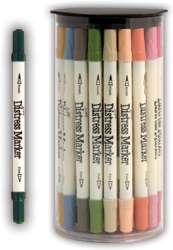 IN STOCK Set of 37 Ranger Tim Holtz DISTRESS MARKERS in a Storage 