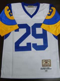 Eric Dickerson #29 St Louis Rams White Sewn Throwback Mens Size Jersey 