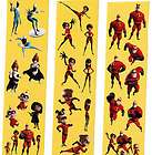 Disney THE Incredibles Scrapbook Stickers 3 Sheets  
