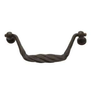   Bronze Twist Cabinet Drop Pull 6 Center to Center x 2 Projection