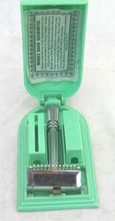 Vintage Gem Safety Razor with Case & Blade Compartments  