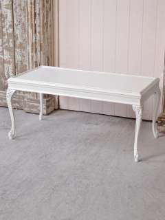 Shabby Cottage Chic Coffee Table White French Style Louis XV Style 