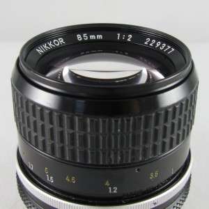 NIKON NIKKOR 85mm f/2 AI Prime Lens. Manual Focus.  