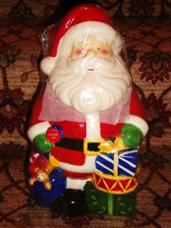SANTA CLAUS COOKIE JAR WITH TOY SACK AND PRESENTS SEALED NEW  