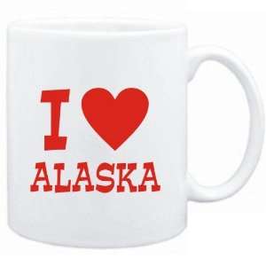  Mug White  I LOVE Alaska  Usa States