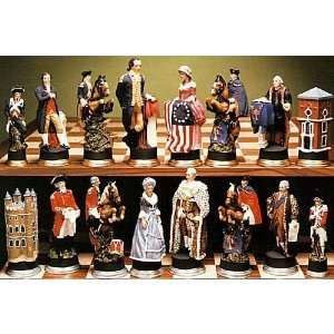   Independence Hand Painted Crushed Stone Chess Pieces Toys & Games