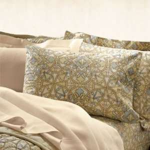   Percale Pillowcase Pairs ( King, Beige/Multi )