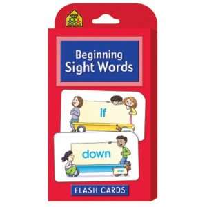  School Zone 4002 Beginning Sight Words Flash Cards Toys 