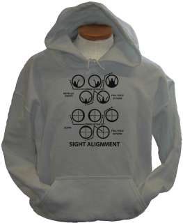 Sight Alignment Chart Shooting Target Military Hoodie  